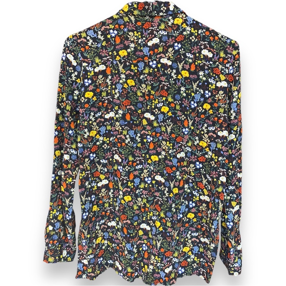 Zara Basic Collection Floral Button Down Long Sle… - image 3